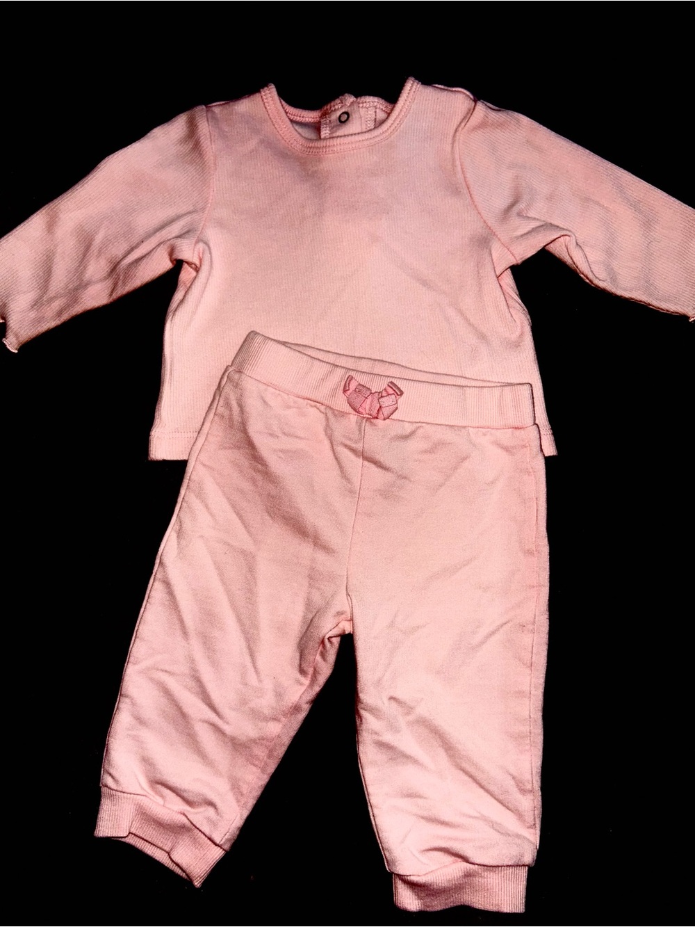 Girls Pink Two-Piece Pajama Set